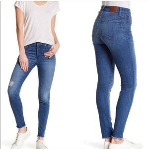 Madewell 9" Mid-Rise Skinny Crop Jeans medium wash